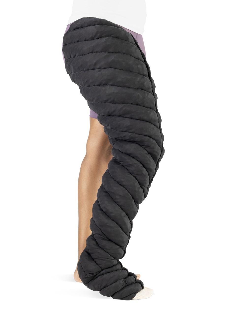 sigvaris MCE chipsleeve full leg inelastic compression garment in black
