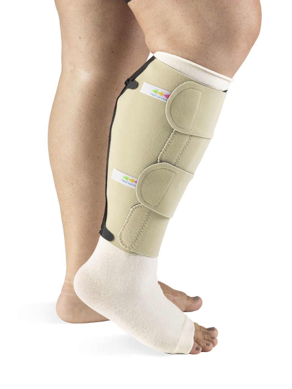 sigvaris MCE compreflex reduce calf inelastic compression garment in beige
